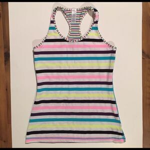 Ivivva Athletica girls 14 multicolor stripe tank